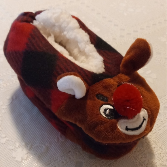 🆕 Rudolph the Red Nosed Reindeer Slipper Socks, Youth Size 2T-4T - Picture 4 of 5